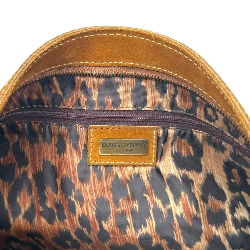 Dolce & Gabbana Tan Suede Studded Hobo Bag - Picture 10 of 11